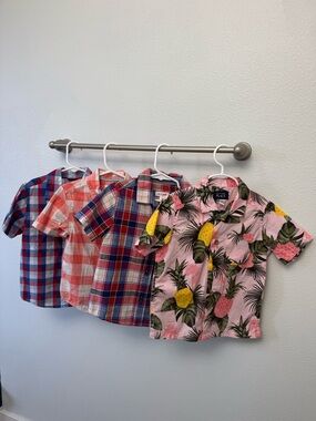 4T Short Sleeve button up shirt bundle